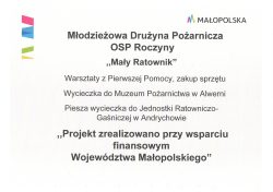 Zakończenie realizacji zadania publicznego w ramach projektu „Mały ratownik”