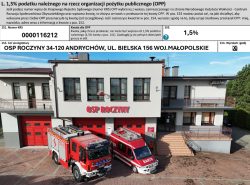 1,5% podatku na rzecz OSP Roczyny